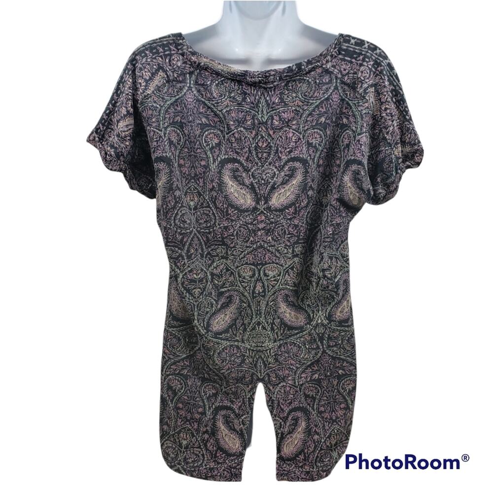 Lucky Brand Multi-Colored Split Tail Back Paisley… - image 2